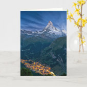 Carte Montagnes | Le Cervin, Zermatt, Alpes suisses (Fleur jaune)