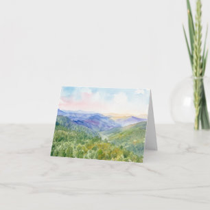 Carte Montagnes Ouachita de l'Arkansas aquarelle