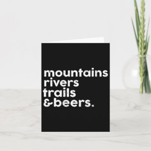Carte Montagnes Rivières Sentiers Bières Drôle Randonnée