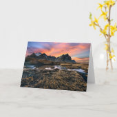 Carte Montagnes | Vesturhorn Mountain Islande (Fleur jaune)