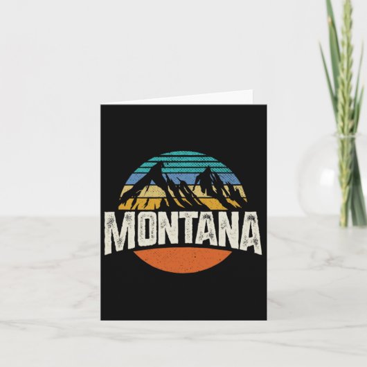 Carte Montana Montagnes Retro Design Randonnée Mt (Devant)