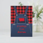Carte Montana Overalls Buffalo Plaid Grey (Debout devant)