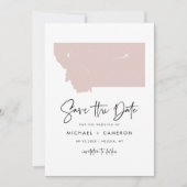 Carte Montana rose vierge Mariage de script minima (Devant)