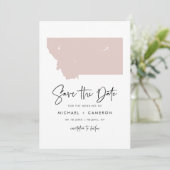 Carte Montana rose vierge Mariage de script minima (Debout devant)