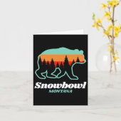 Carte Montana Snowbowl Ski Snowboard Ours (Fleur jaune)