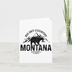 Carte Montana Usa Grizzly Vintage Ours Amérique Souvenir