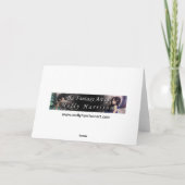 Carte montante d'art de hibou et de fée par (Dos)