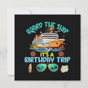 Carte Monter à Bord C'est Un Voyage D'anniversaire