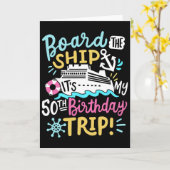 Carte Monter à bord du navire C'est mon voyage pour mes  (Fleur jaune)