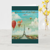 Carte Monter en ballon au-dessus de l'illustration de (Fleur jaune)