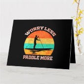 Carte Monter Paddle Paddling Retro Vintage SUP P (Fleur jaune)