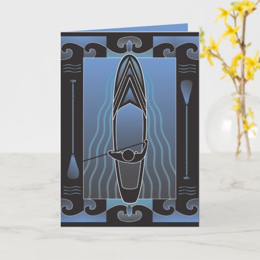 Carte Montez le paddle-board (Fleur jaune)