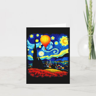 Carte Montgolfière de style Van Gogh Nuit étoilée