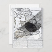 Carte montrant le passage de l'ombre de la lune (Devant / Derrière)