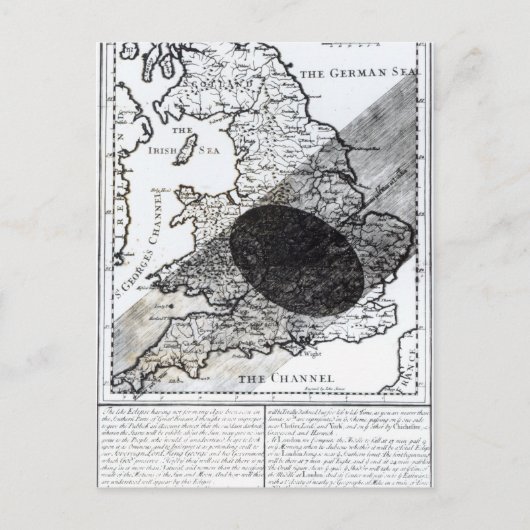 Carte montrant le passage de l'ombre de la lune (Devant)