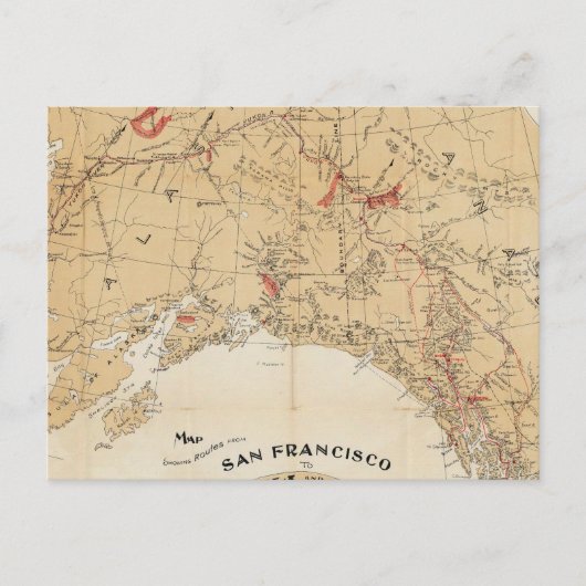 Carte montrant les itinéraires de San Francisco à  (Devant)