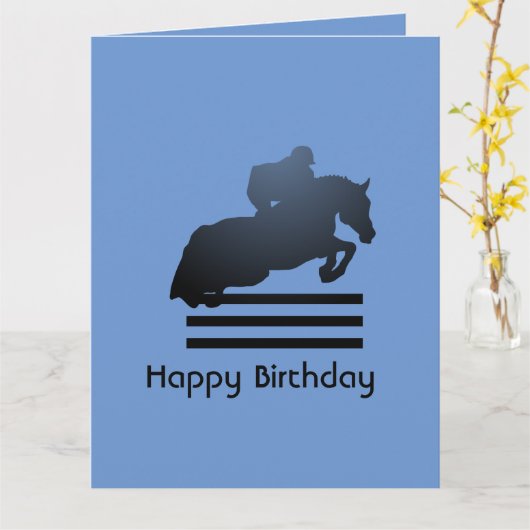 Carte Montrez le cavalier qui franchit un obstacle. (Fleur jaune)