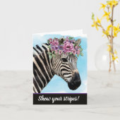 Carte Montrez vos rayures Maladie rare Sensibilisation Z (Fleur jaune)