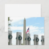 Carte Monument à Washington et mémorial 2ÈME GUERRE MOND (Devant / Derrière)