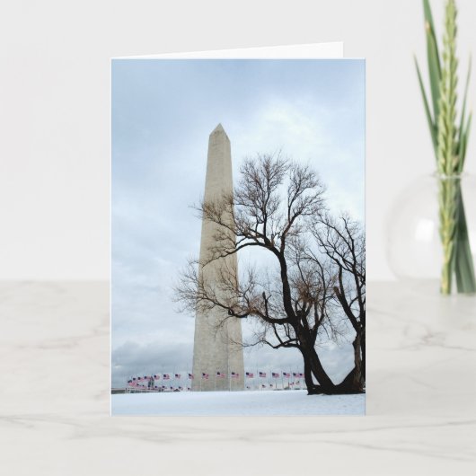 Carte Monument de Washington en hiver (Devant)