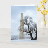Carte Monument de Washington en hiver (Fleur jaune)