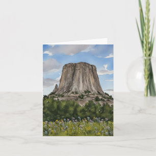 Carte Monument national de la tour Devils Wyoming Waterc