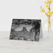 Carte Monument Valley Noir et blanc (Fleur jaune)