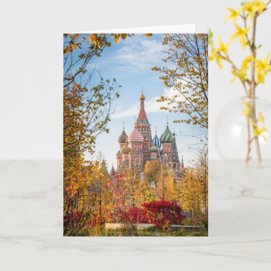 Carte Monuments | St. Basil's Cathedral Moscow (Fleur jaune)