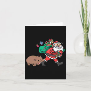Carte Moo Deng et Santa Ba mignons