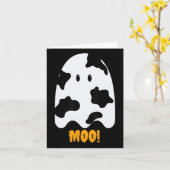 Carte Moo ! Jolie vache amusante Imprimer Fantôme Hallow (Fleur jaune)