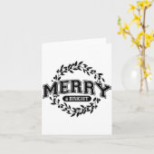Carte Moody And Uptight Merry And Xmas Bright Matching C (Fleur jaune)
