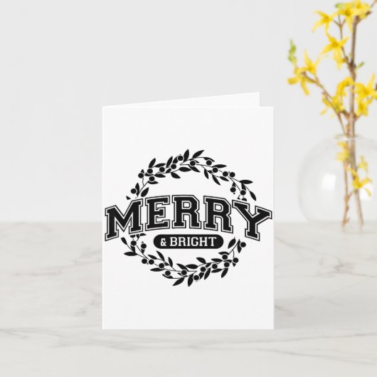 Carte Moody And Uptight Merry And Xmas Bright Matching C (Fleur jaune)
