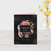 Carte Moody Elegant Rose | Bouquet floral | MERCI (Fleur jaune)