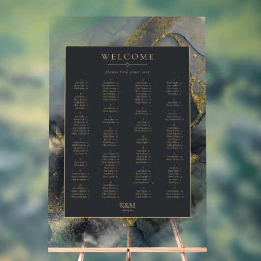 Carte Moody Ink Charcoal Gold Seating ID988 (Neutre)