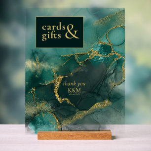 Carte Moody Ink Emerald Gold Card & Gifts ID988