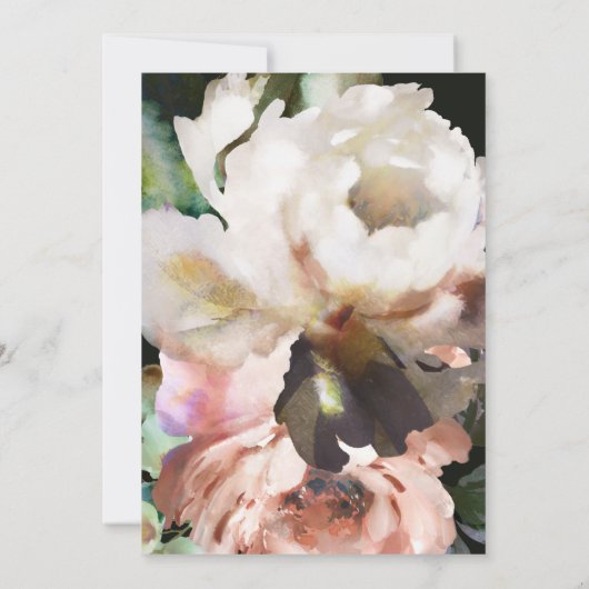 Carte Moody moderne classe sombre automne mariage d'hive (Dos)