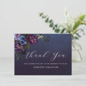 Carte Moody Purple Flowers 100e anniversaire Merci (Debout devant)