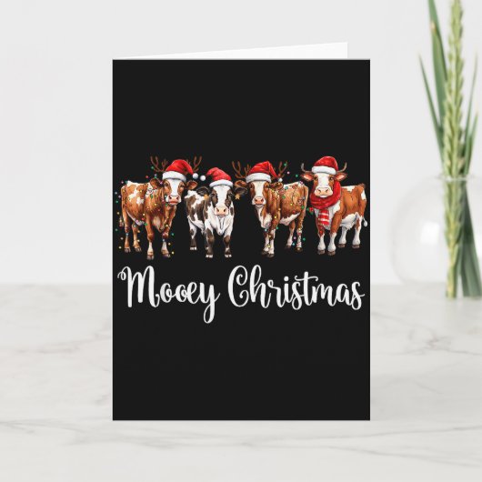 Carte Mooey Christmas Cowgirl Xmas Funny Western Christm (Devant)