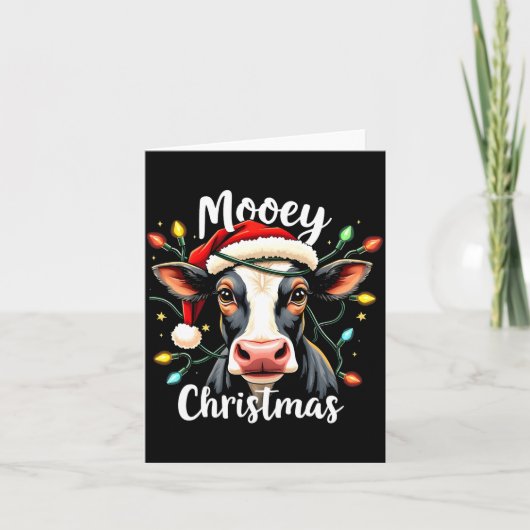Carte Mooey Christmas Funny Xmas Cow Cattle Lovers (Devant)