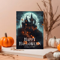Carte Moon Citrouille Halloween Castle