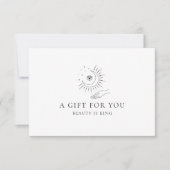 CARTE MOON EYE HAND STARS BUSINESS GIFT CERTIFICATE  (Devant)