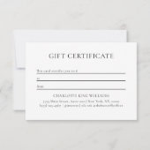 CARTE MOON EYE HAND STARS BUSINESS GIFT CERTIFICATE  (Dos)
