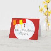 Carte Moon Festival Chinois Automne Festival Salutation (Fleur jaune)