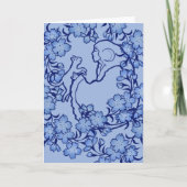 Carte Moon Goddess Chat Witch Blues (Devant)