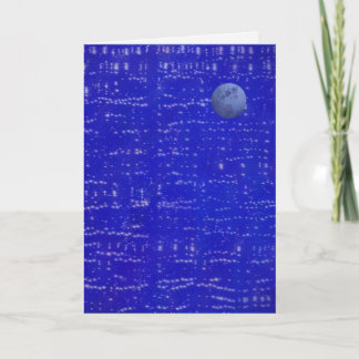 Carte Moon Music Greeting Card