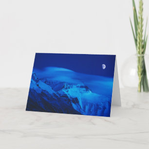 Carte Moon Over Mt. Everest Tibet, China