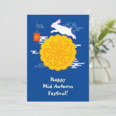 Carte Mooncake Jumping Moon Moon Moon Rabbit (Debout devant)