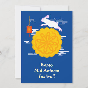 Carte Mooncake Jumping Moon Moon Moon Rabbit