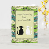 Carte .::MoonDreams : Joyeux chats de Fêtes des pères (Fleur jaune)