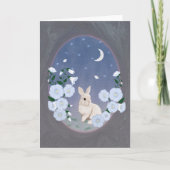 Carte Moonlit Garden Bunny 5x7 Greeting Card  (Devant)